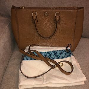 Tory Burch Robinson Pebbled Leather Satchel